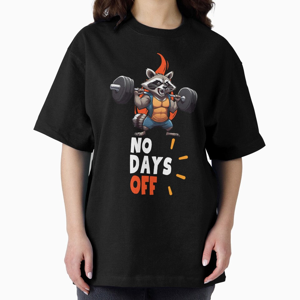 No Days Off - Raccoon Gym by OnTheTrend