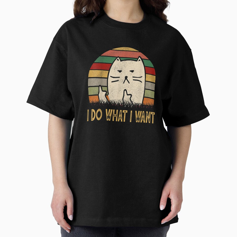 Vintage I Do What I Want Cat Lovers Funny Gift birthday For Women And Men by SadikShop