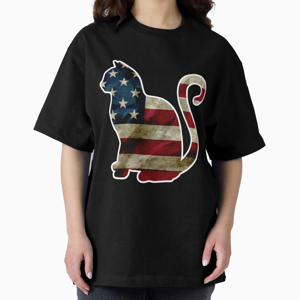 Cat Lover gift USA Flag CAT is LOVE I Love My Cat Fun Design by djpraxis