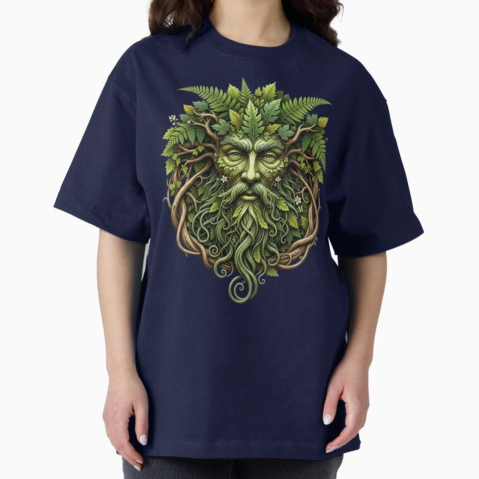 The Green Man Spirit of the Forest Folklore T-Shirt by Johan Proud Blade