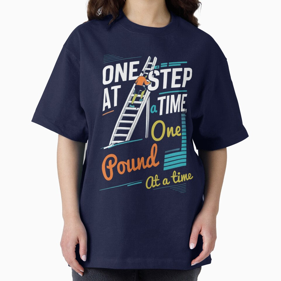 Step at a Time, One Pound at a Time | Motivational Fitness Design by NoviaRobert