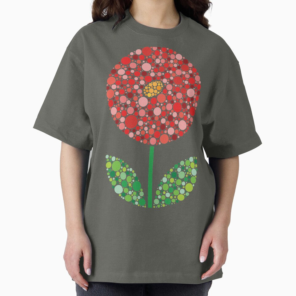 Simple Round Red Dot Flower by kjeppson
