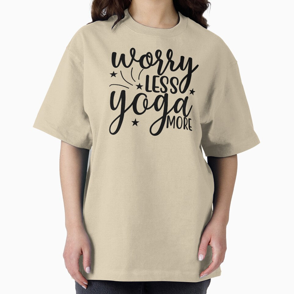 Yoga Saying Worry Less Yoga More Motivational Quote by SoccaTamam