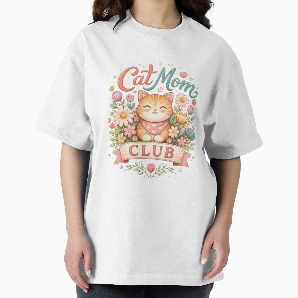 Cat Mom Club Cute Aesthetic Cat Lover Design by Sanika arts