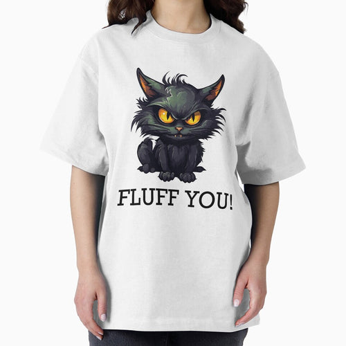 Baby Black Cat - Fluff You (Black Lettering) by VelvetRoom