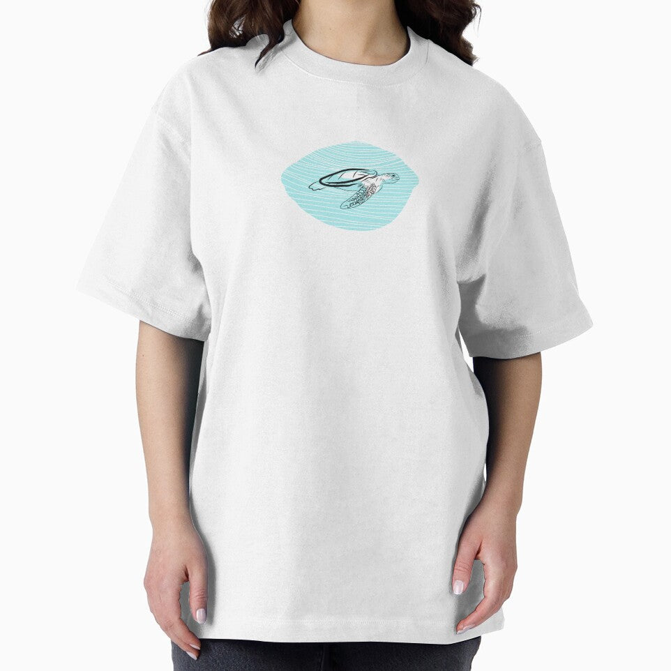 Turtle - sea - minimalist lines by Tropical Blood