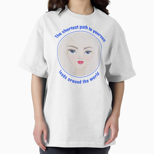 "The shortest path to yourself" cute travel design by CoolCleverCute by CoolCleverCute