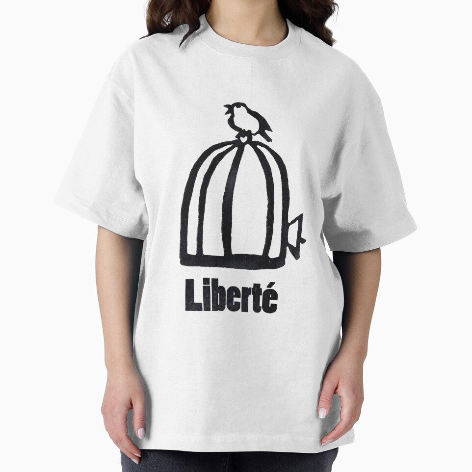 Liberté- Minimalist Open Cage Bird Illustration by THREE UNDER THE BRIDGE