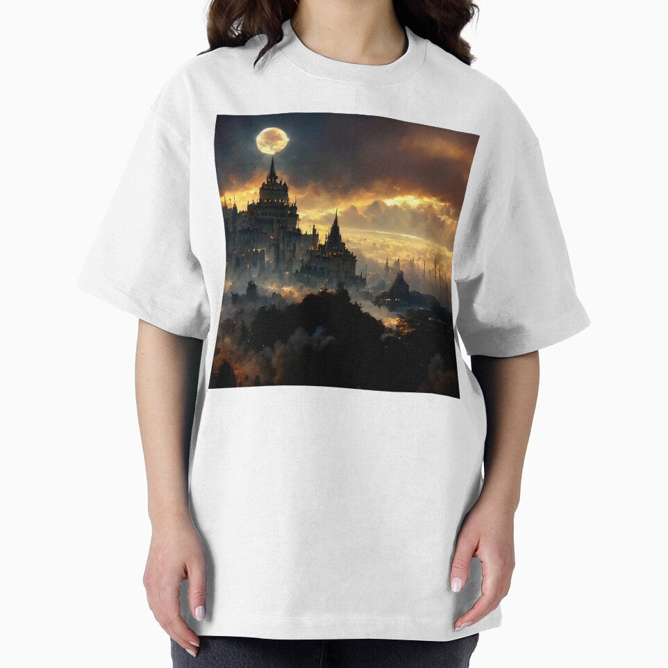 Fantasy Castle Under Moonlit Skies by Amr Siam