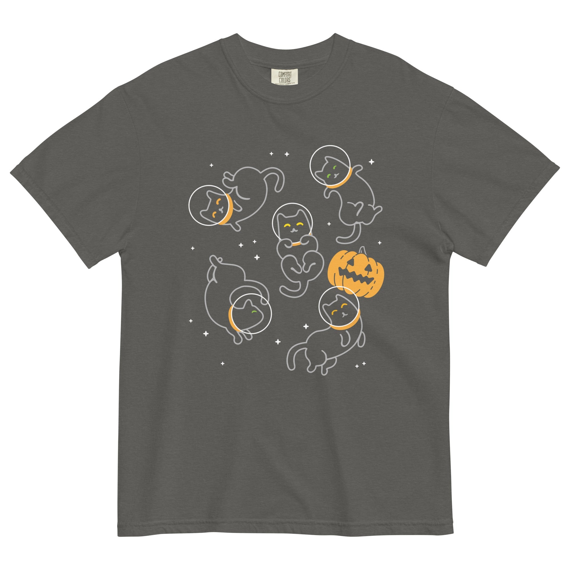 Cat Halloween In Space Men's Relaxed Fit Tee