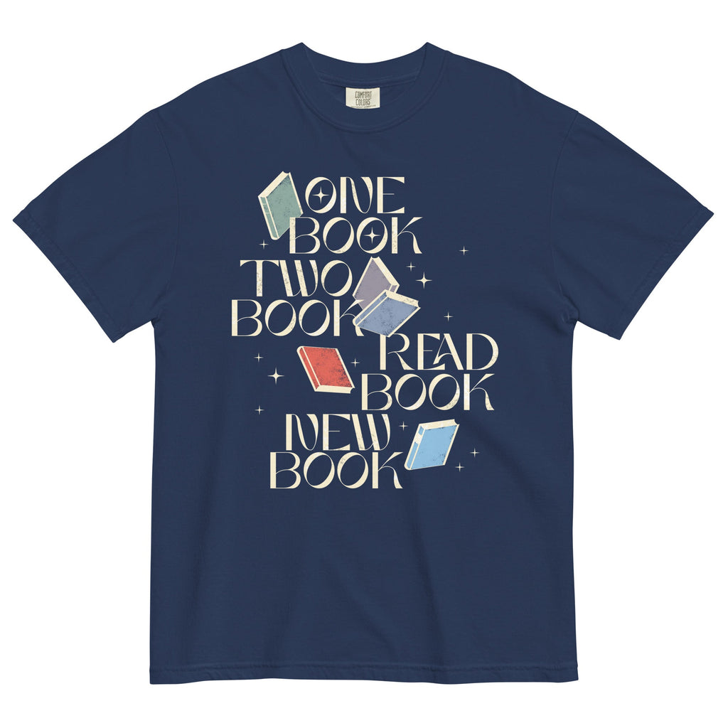 One Book Two Book Read Book New Book Men's Relaxed Fit Tee