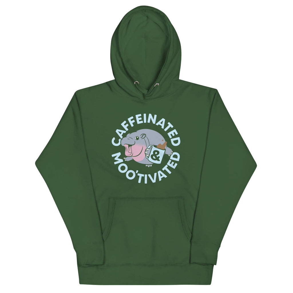 Caffeinated & Moo'tivated Unisex Hoodie