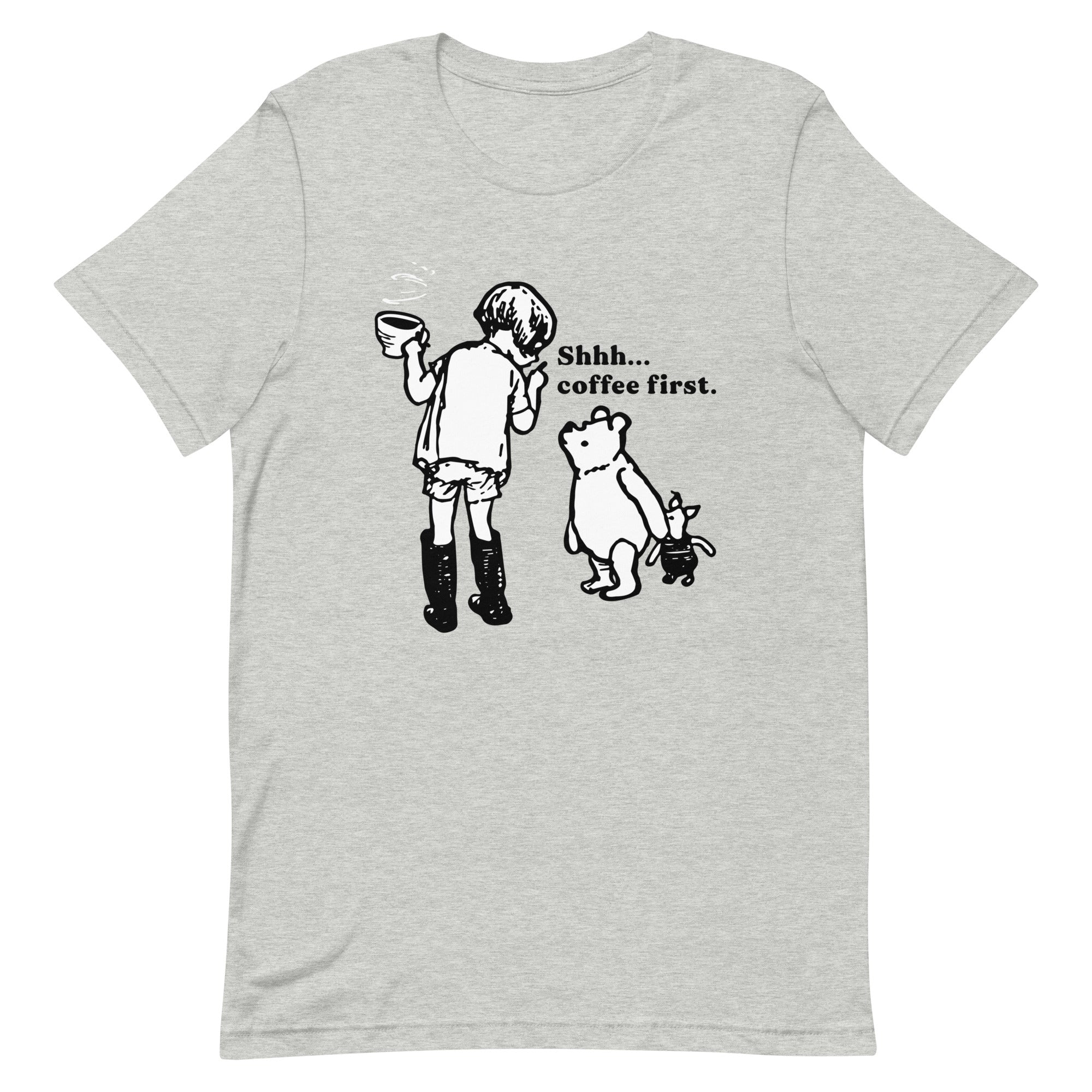 Shhh Coffee First Men's Signature Tee