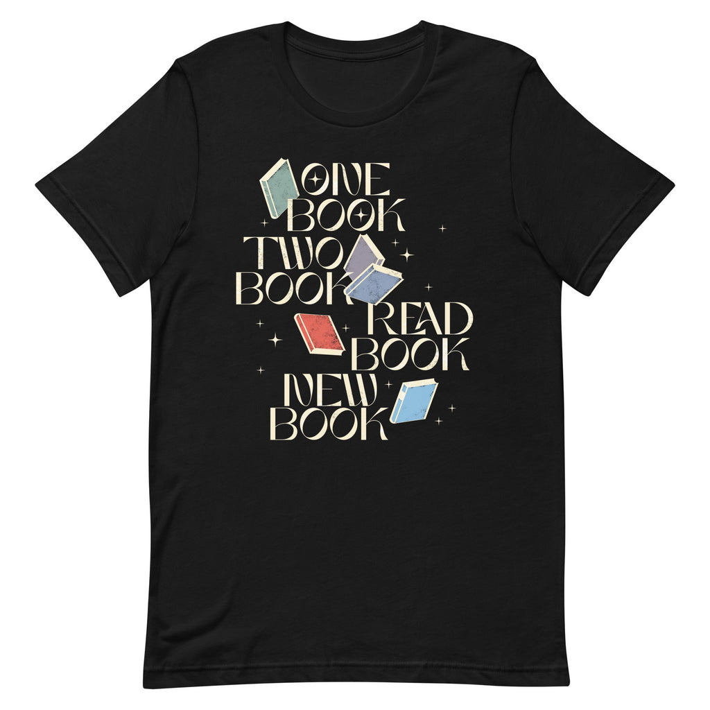One Book Two Book Read Book New Book Men's Signature Tee