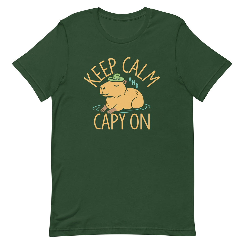 Keep Calm And Capy On Men's Signature Tee
