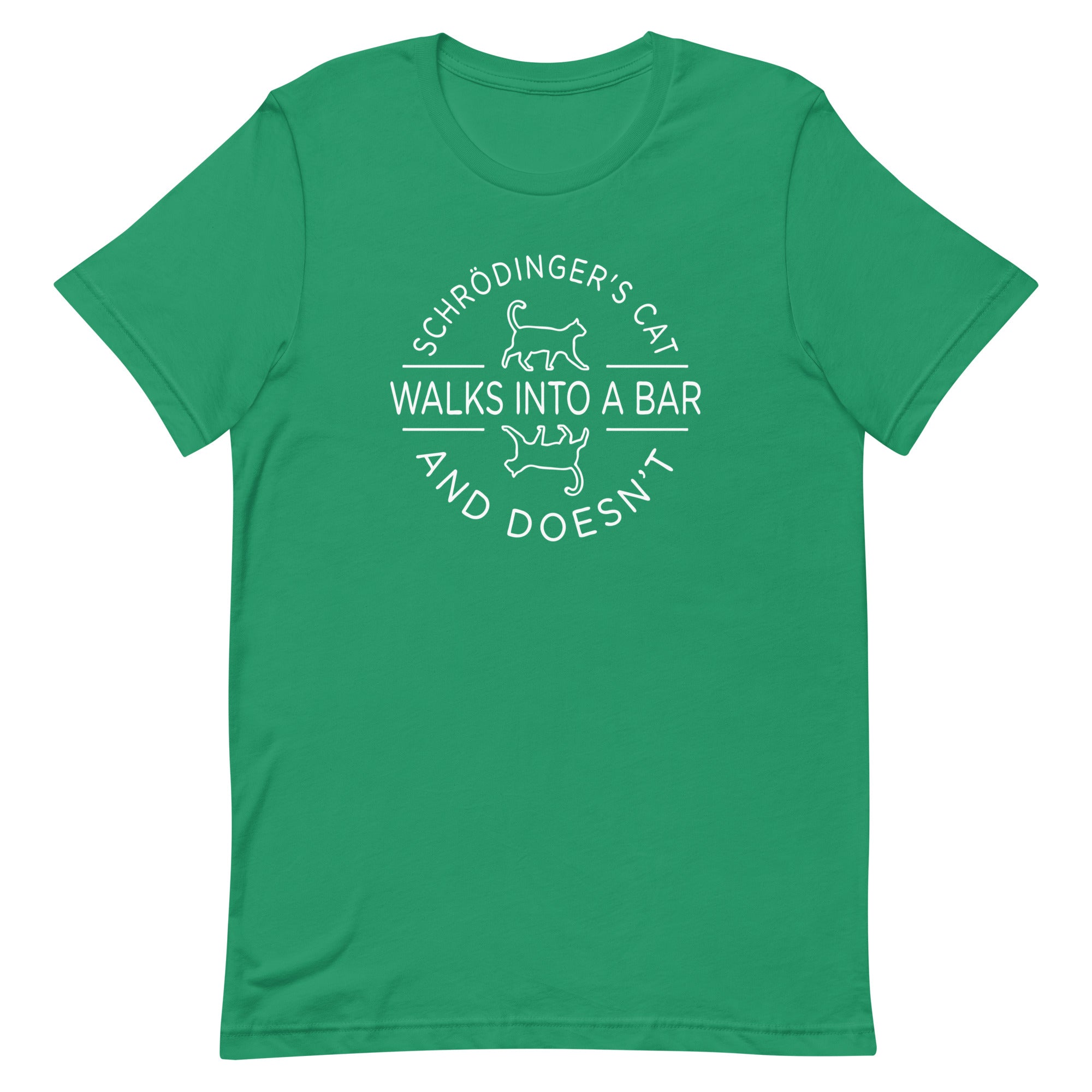 Schrodinger's Cat Walks Into A Bar Men's Signature Tee