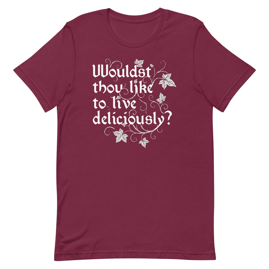 Wouldst Thou Like To Live Deliciously? Men's Signature Tee