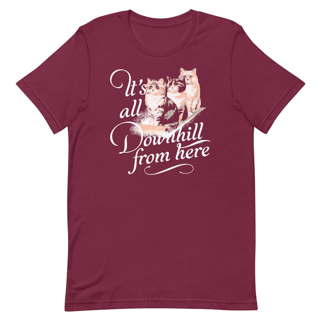 It's All Downhill From Here Men's Signature Tee
