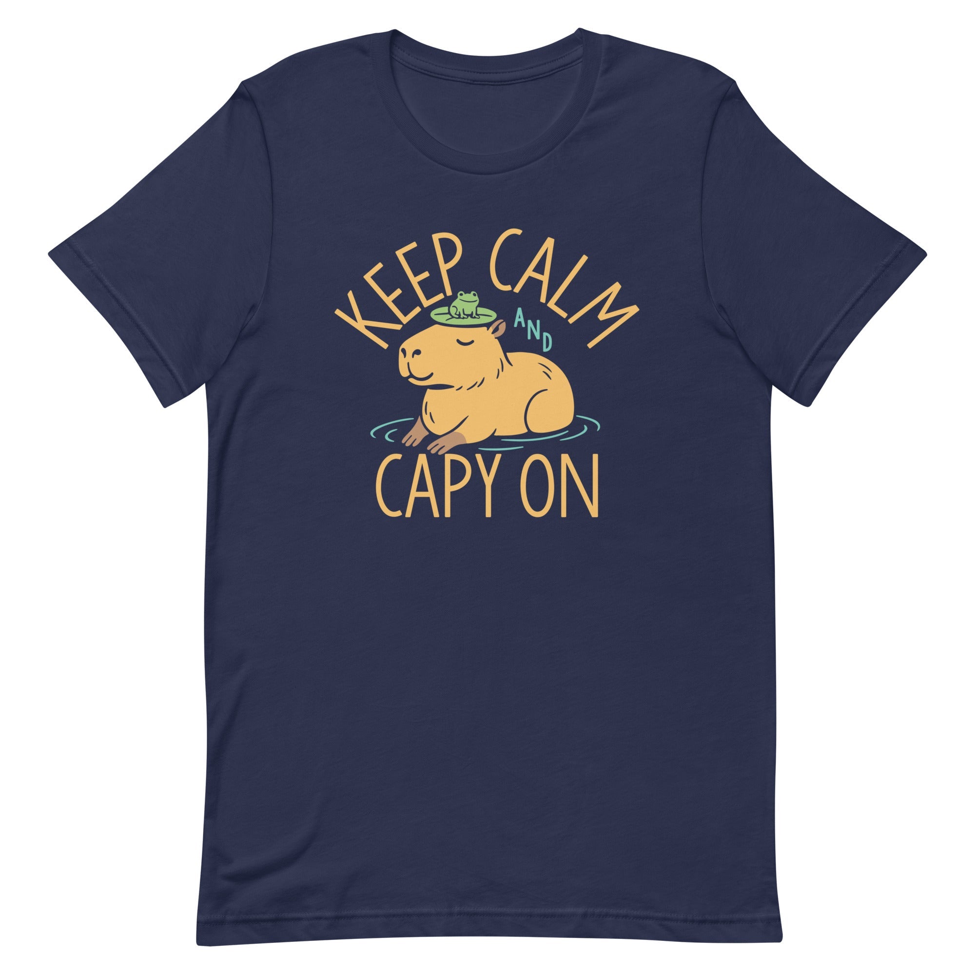 Keep Calm And Capy On Men's Signature Tee