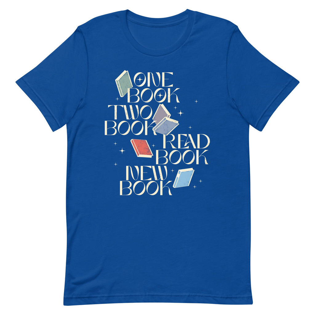 One Book Two Book Read Book New Book Men's Signature Tee