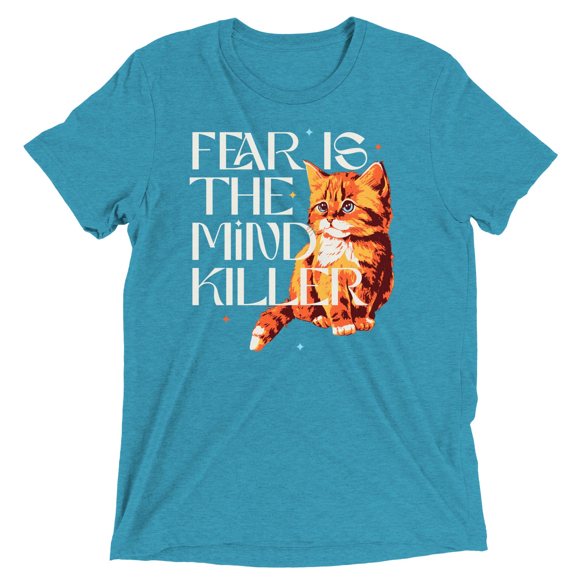 Fear Is The Mind Killer Cat Men's Tri-Blend Tee