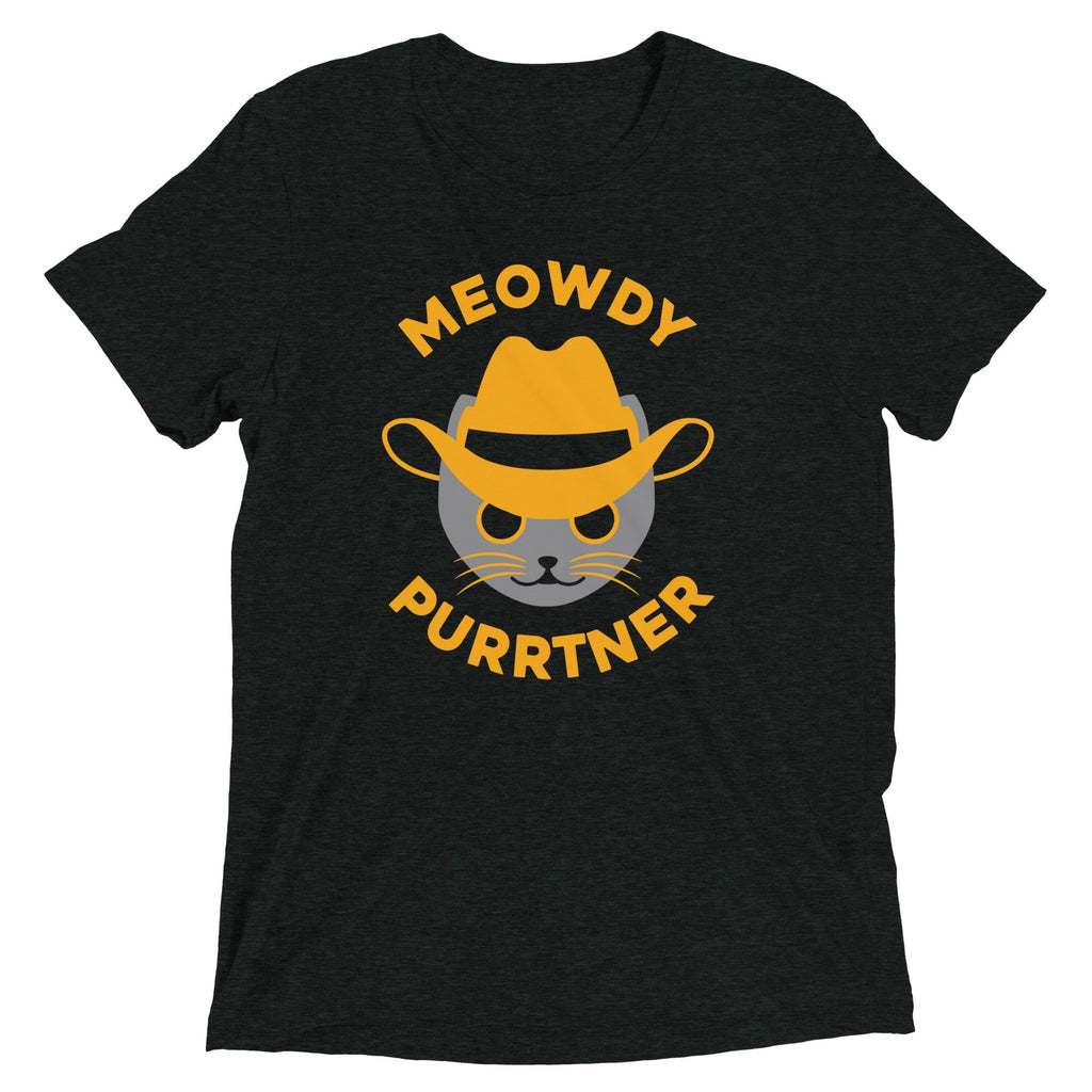 Meowdy Purrtner Men's Tri-Blend Tee
