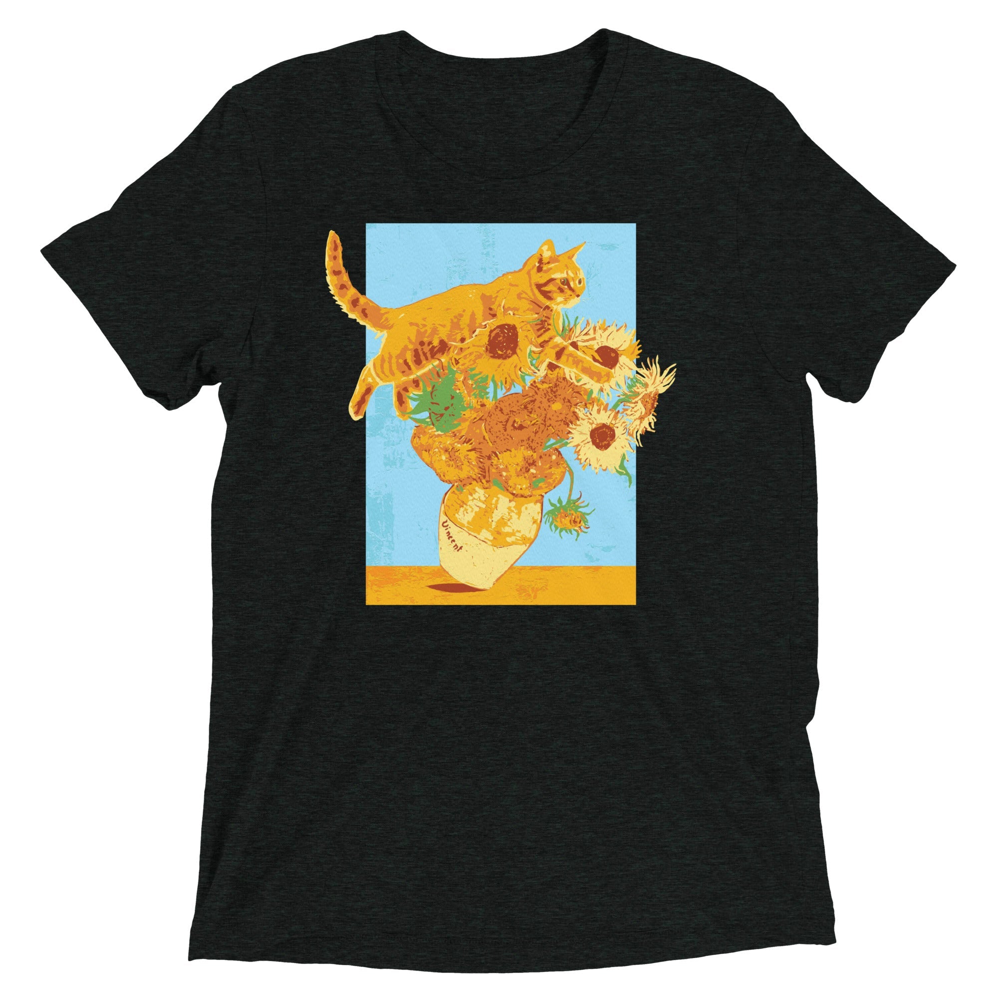 Van Gogh's Cat Men's Tri-Blend Tee