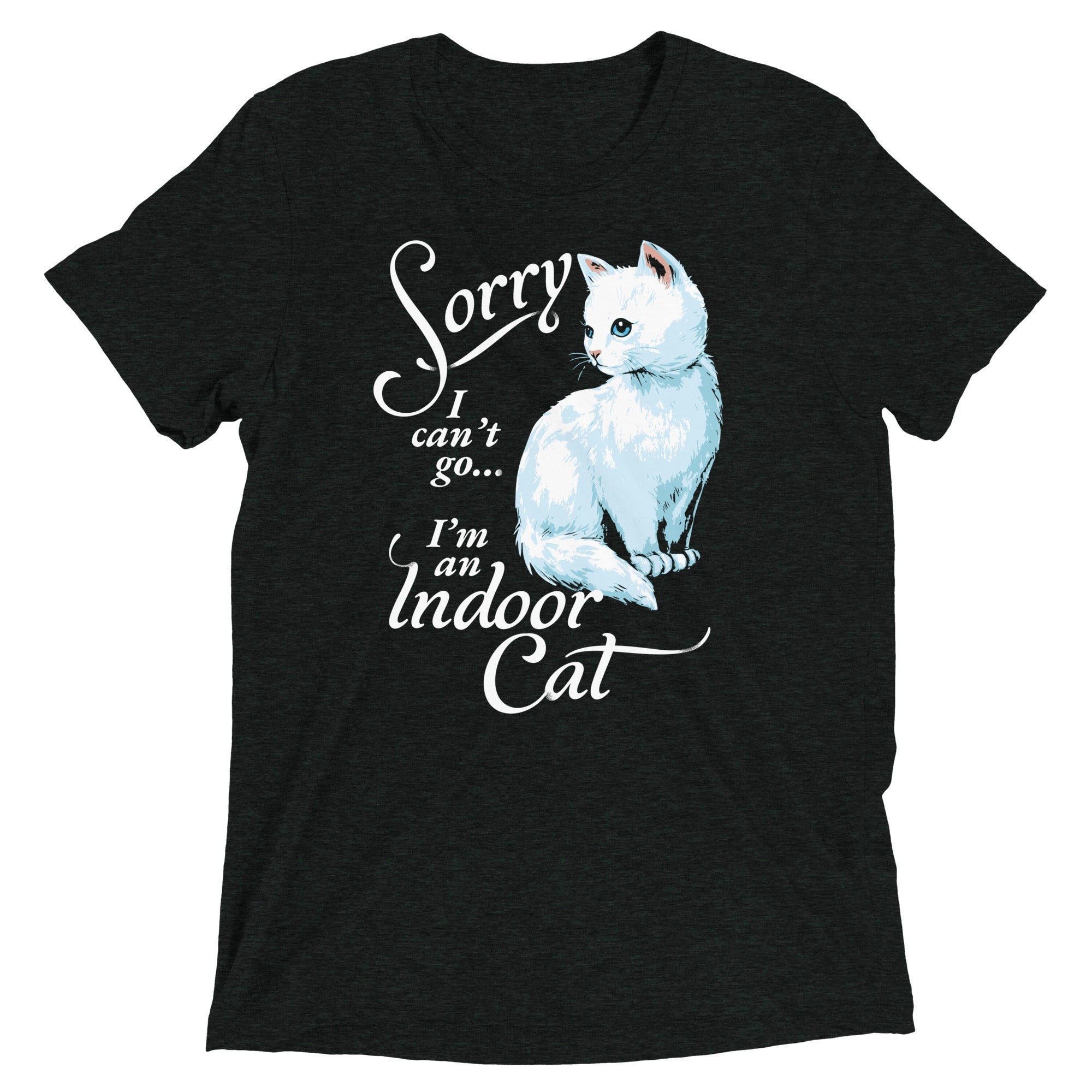 Sorry I Can't Go I'm An Indoor Cat Men's Tri-Blend Tee