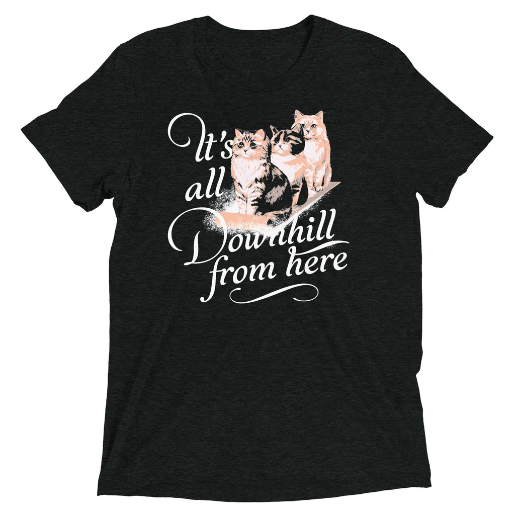 It's All Downhill From Here Men's Tri-Blend Tee