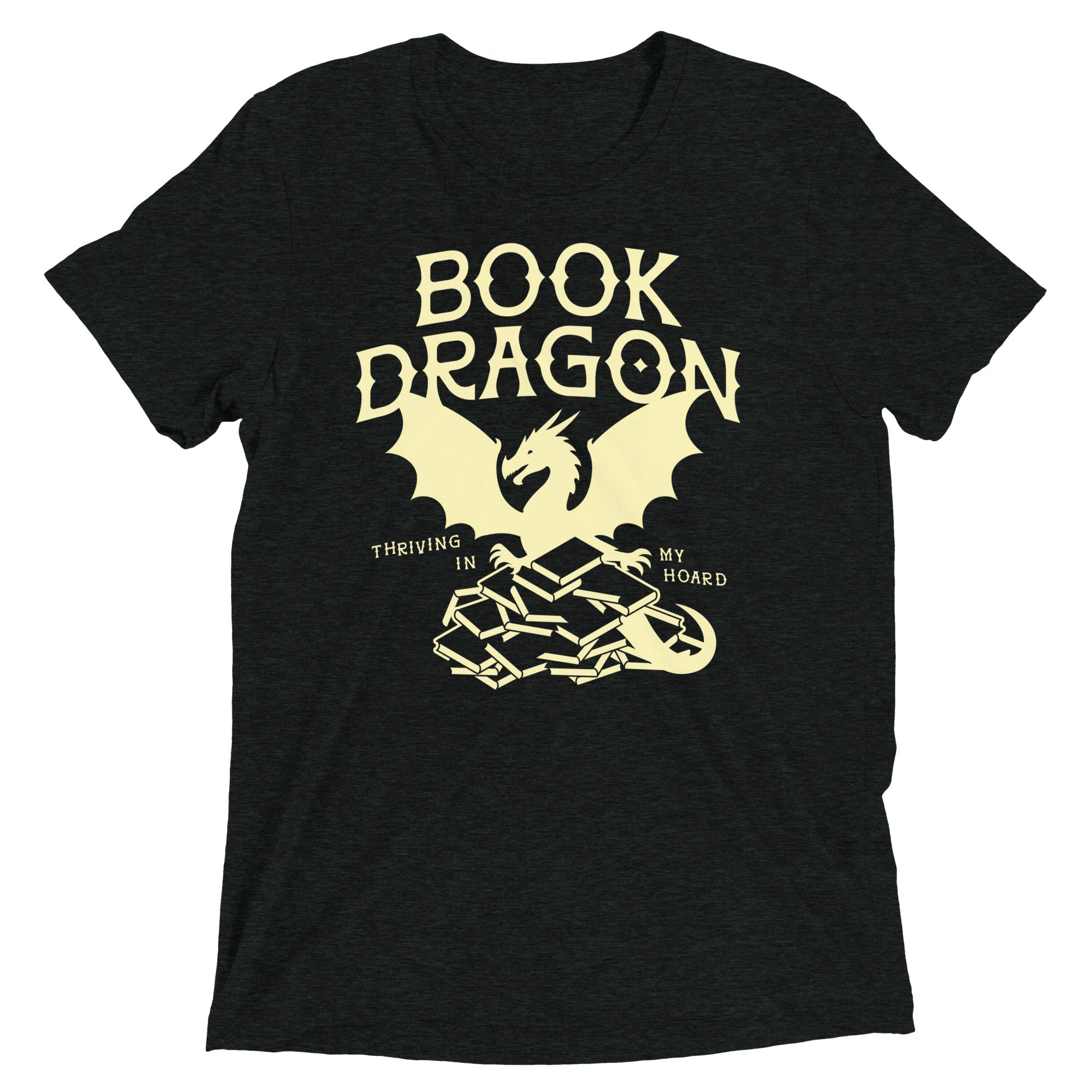 Book Dragon Thriving In My Hoard Men's Tri-Blend Tee