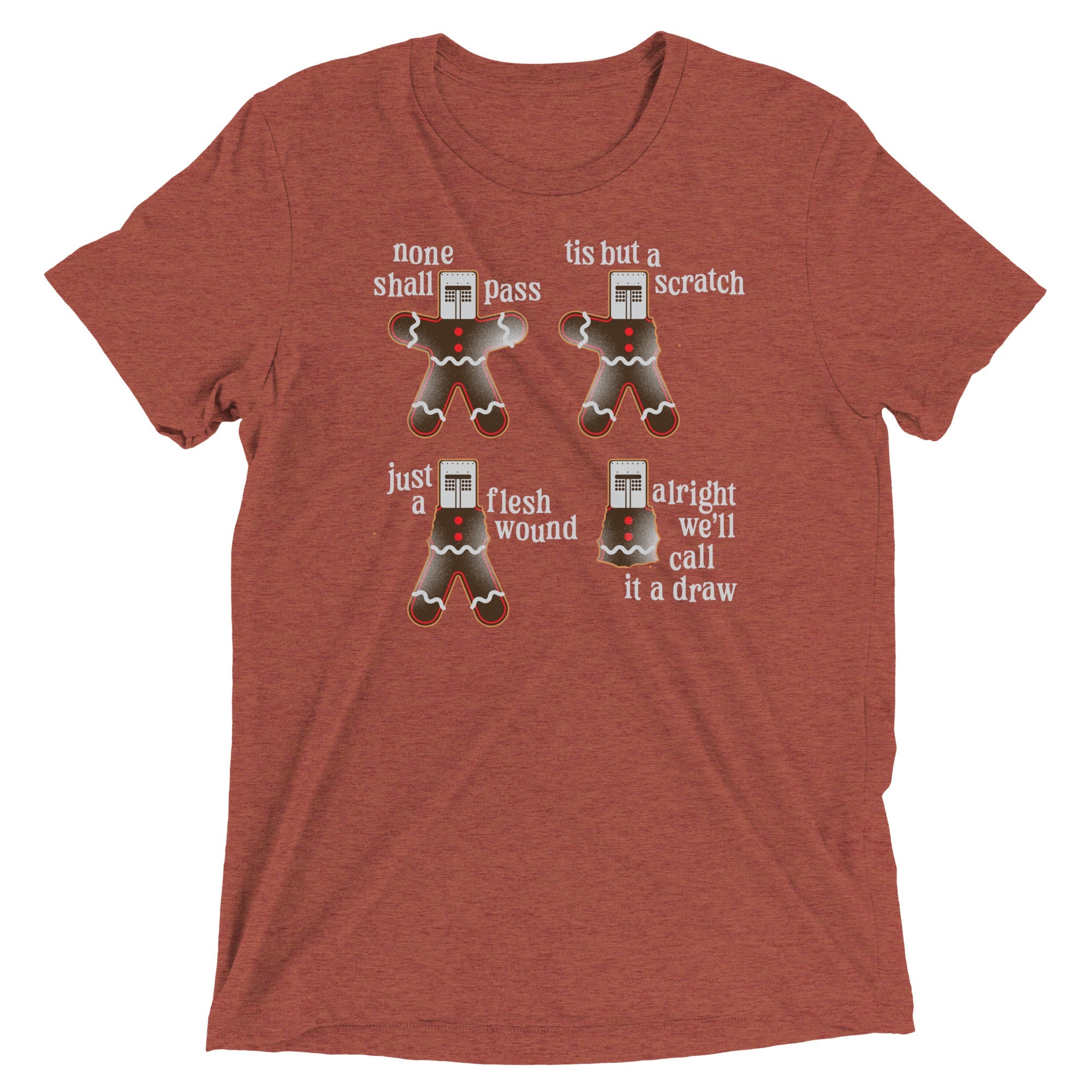 Alright We'll Call It A Draw Gingerbread Men's Tri-Blend Tee