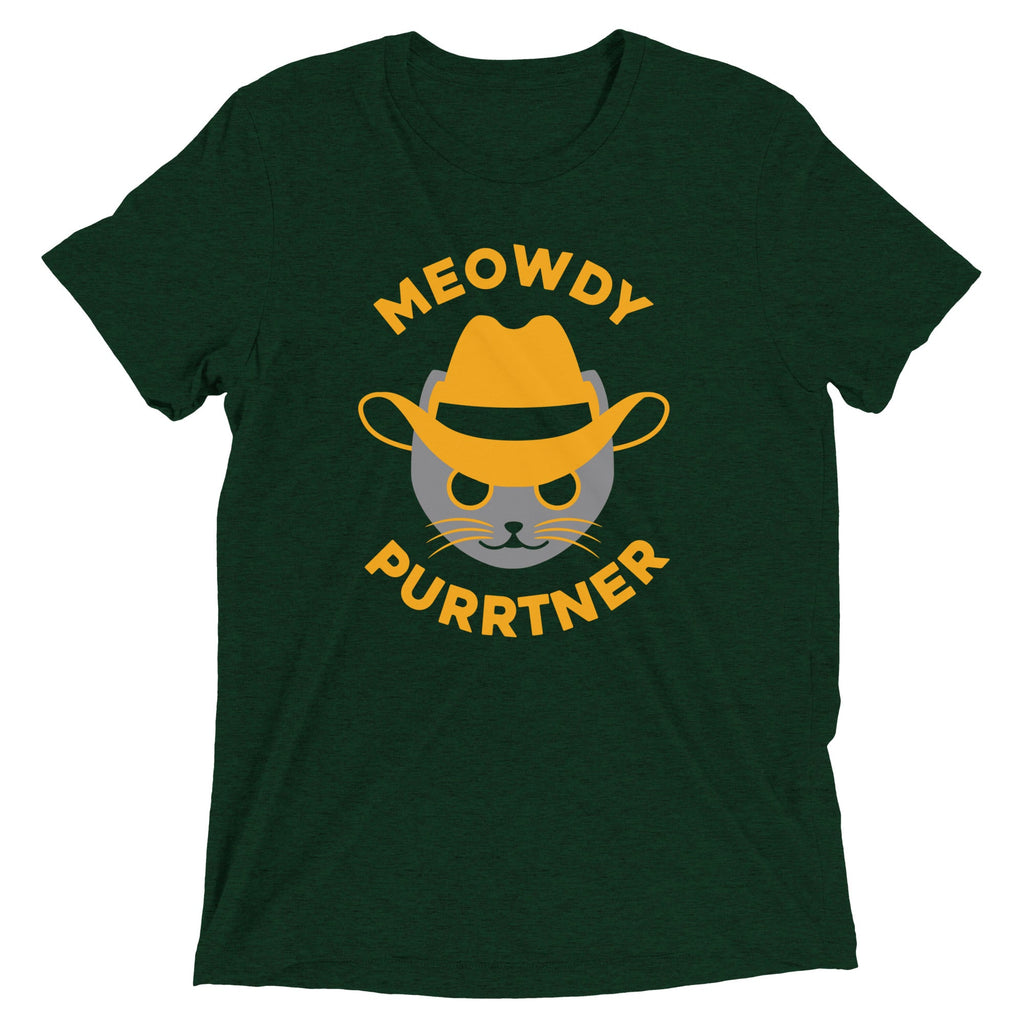 Meowdy Purrtner Men's Tri-Blend Tee