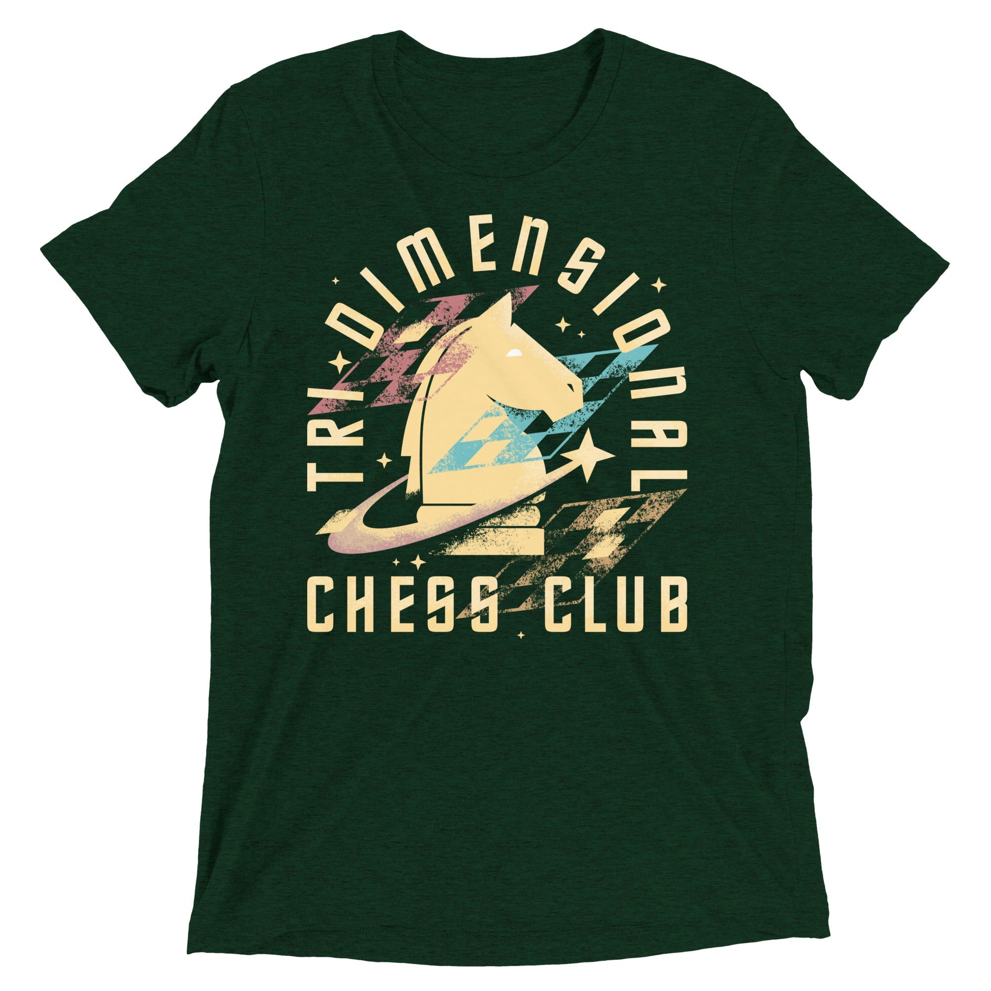 Tri-Dimensional Chess Club Men's Tri-Blend Tee