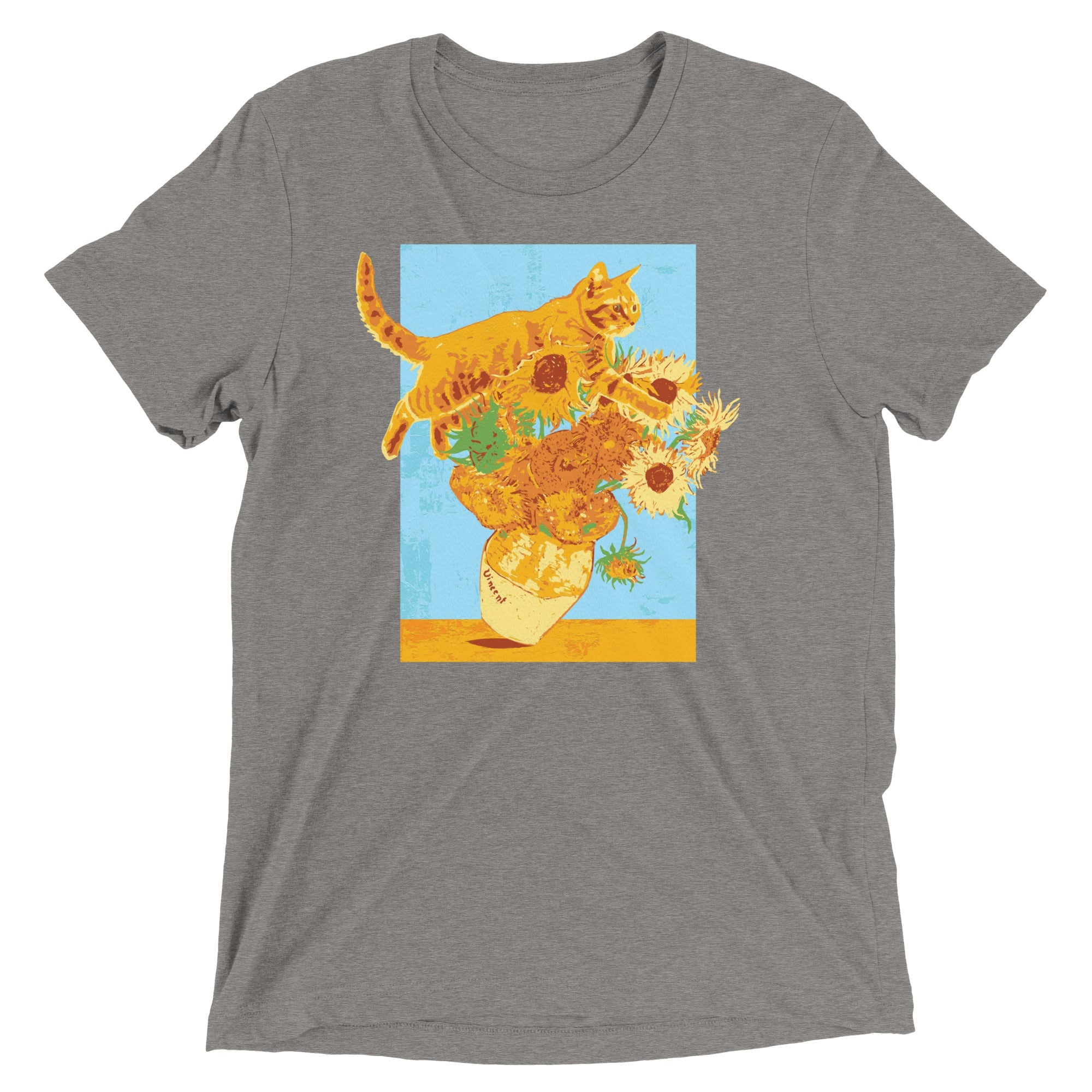 Van Gogh's Cat Men's Tri-Blend Tee