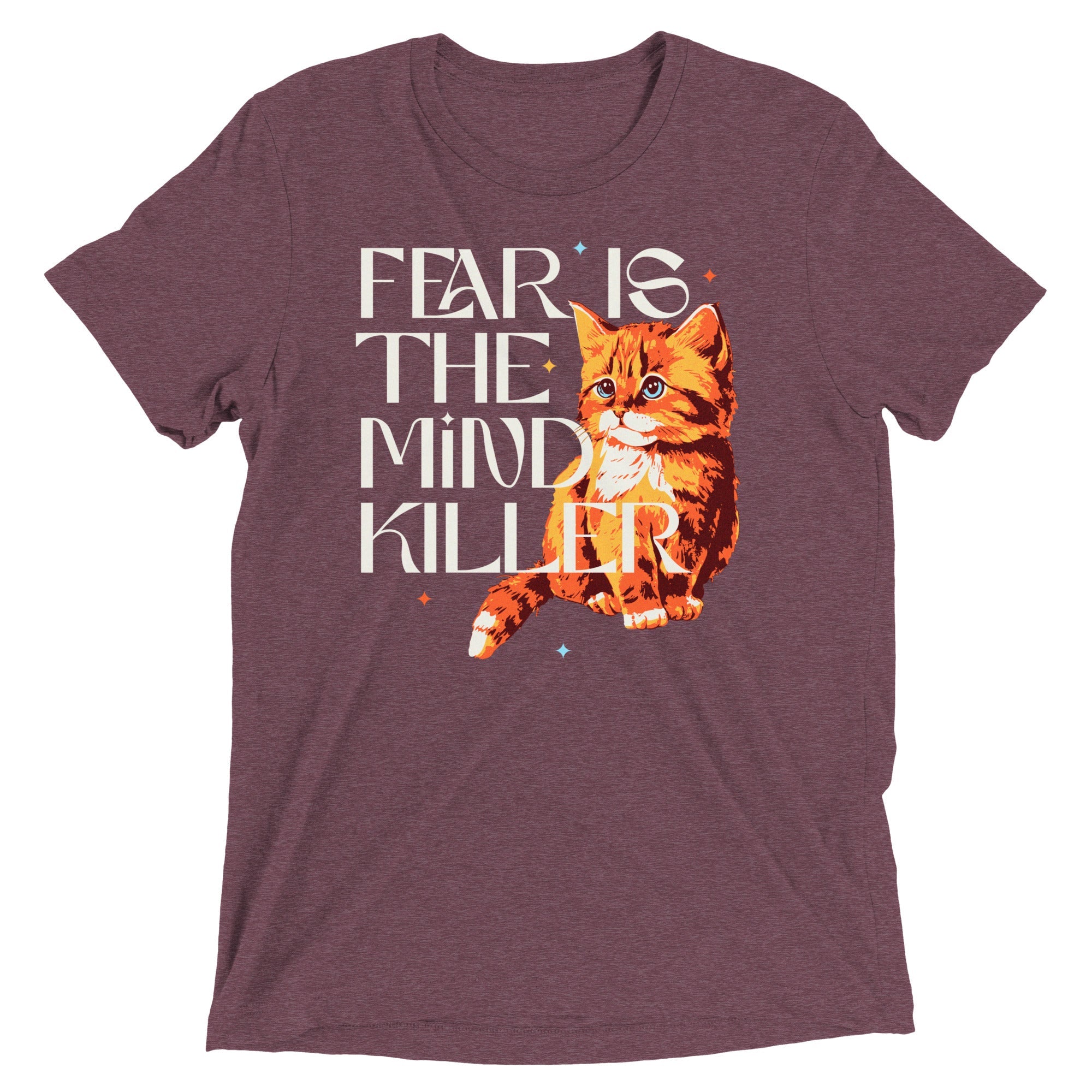 Fear Is The Mind Killer Cat Men's Tri-Blend Tee