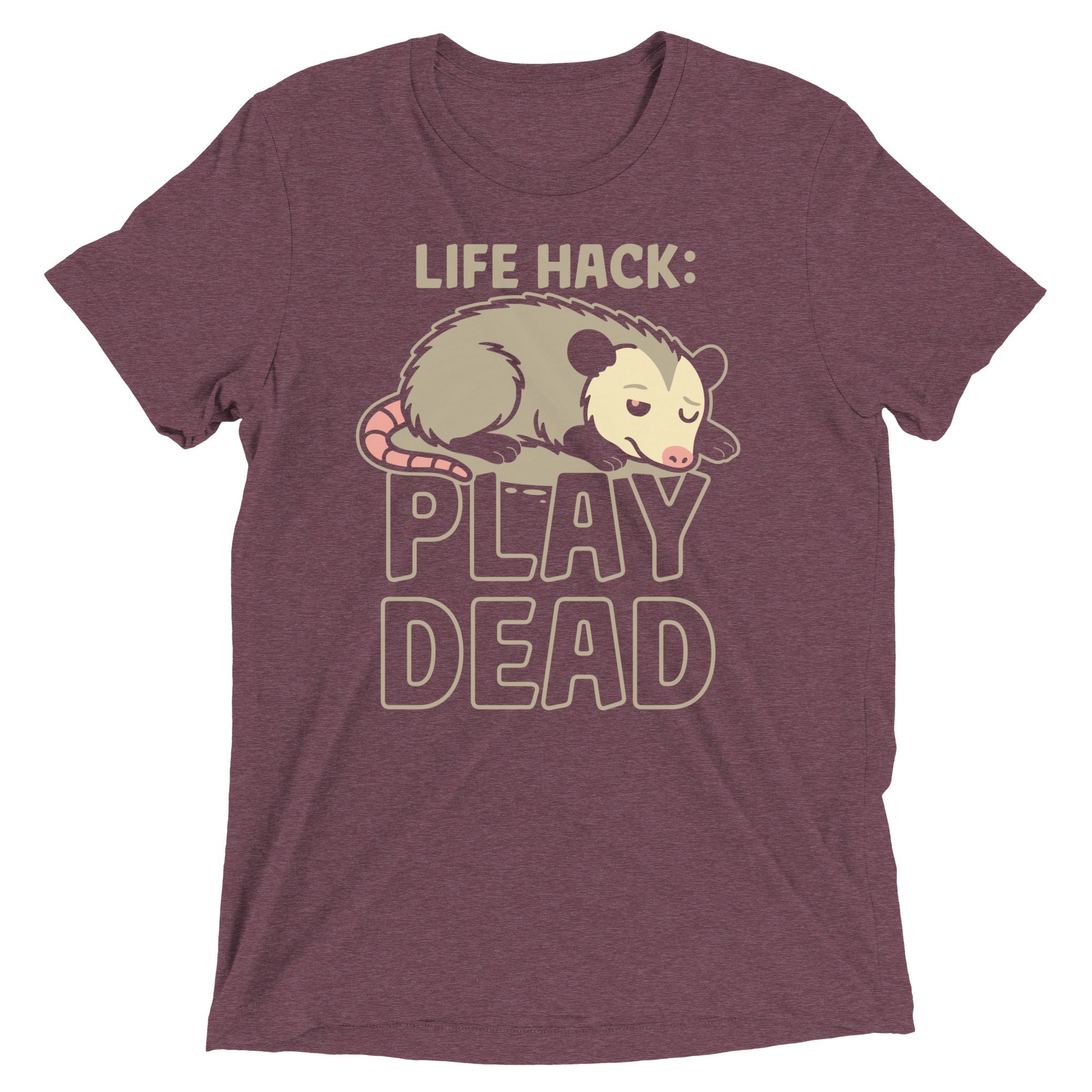Life Hack Play Dead Men's Tri-Blend Tee