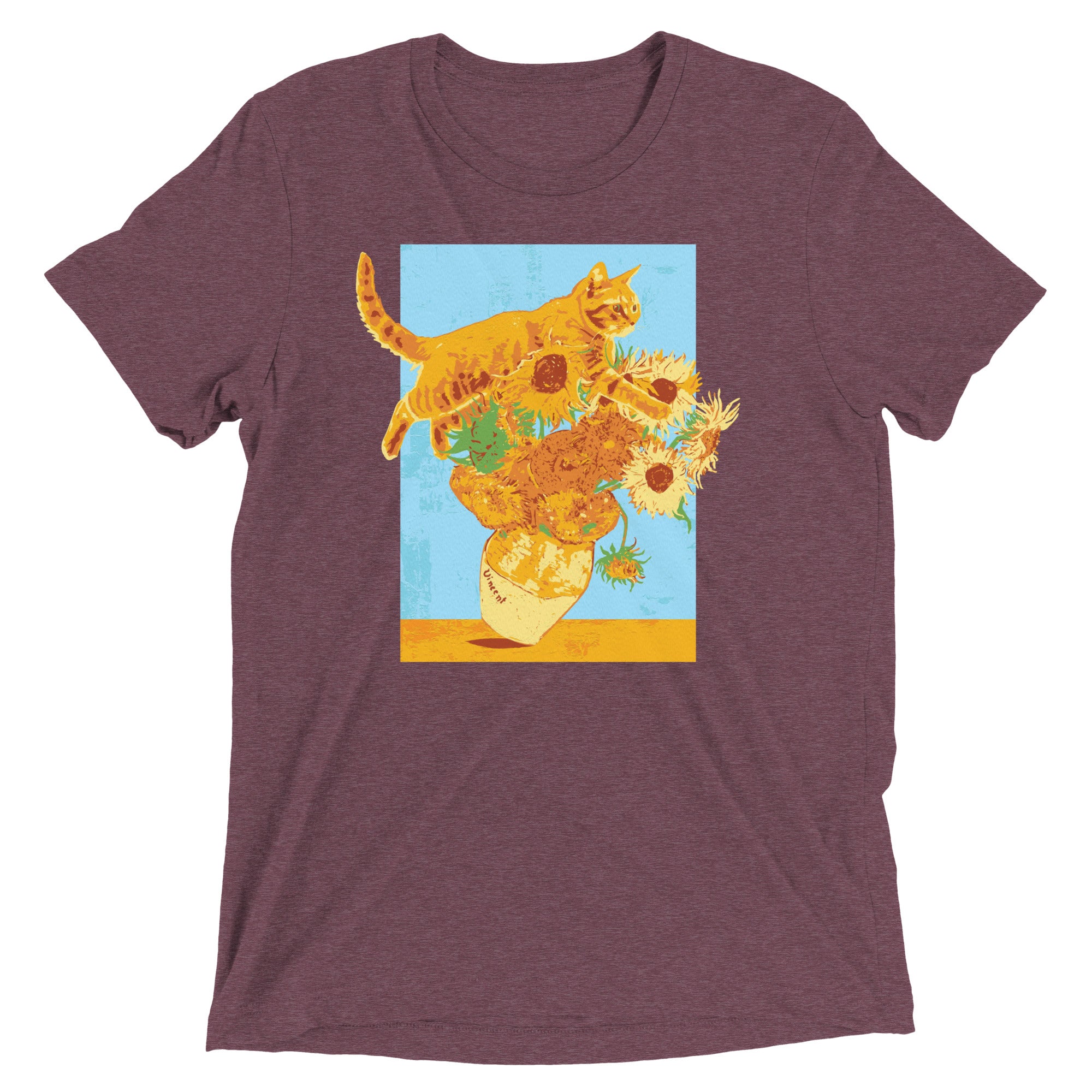 Van Gogh's Cat Men's Tri-Blend Tee