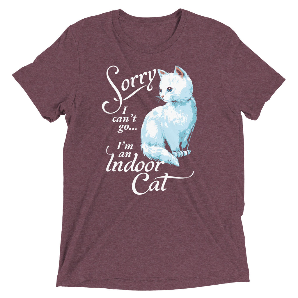 Sorry I Can't Go I'm An Indoor Cat Men's Tri-Blend Tee