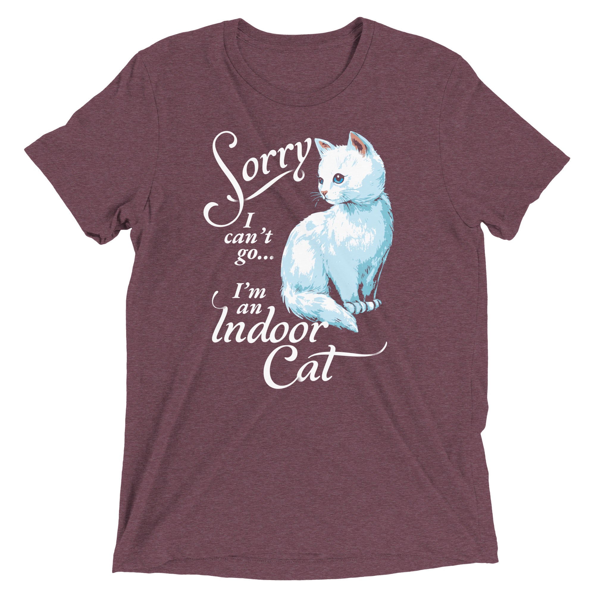 Sorry I Can't Go I'm An Indoor Cat Men's Tri-Blend Tee