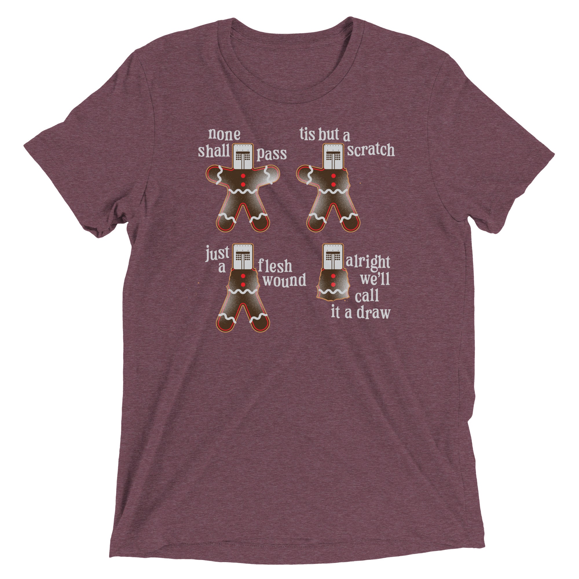 Alright We'll Call It A Draw Gingerbread Men's Tri-Blend Tee