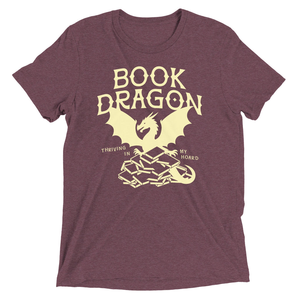Book Dragon Thriving In My Hoard Men's Tri-Blend Tee