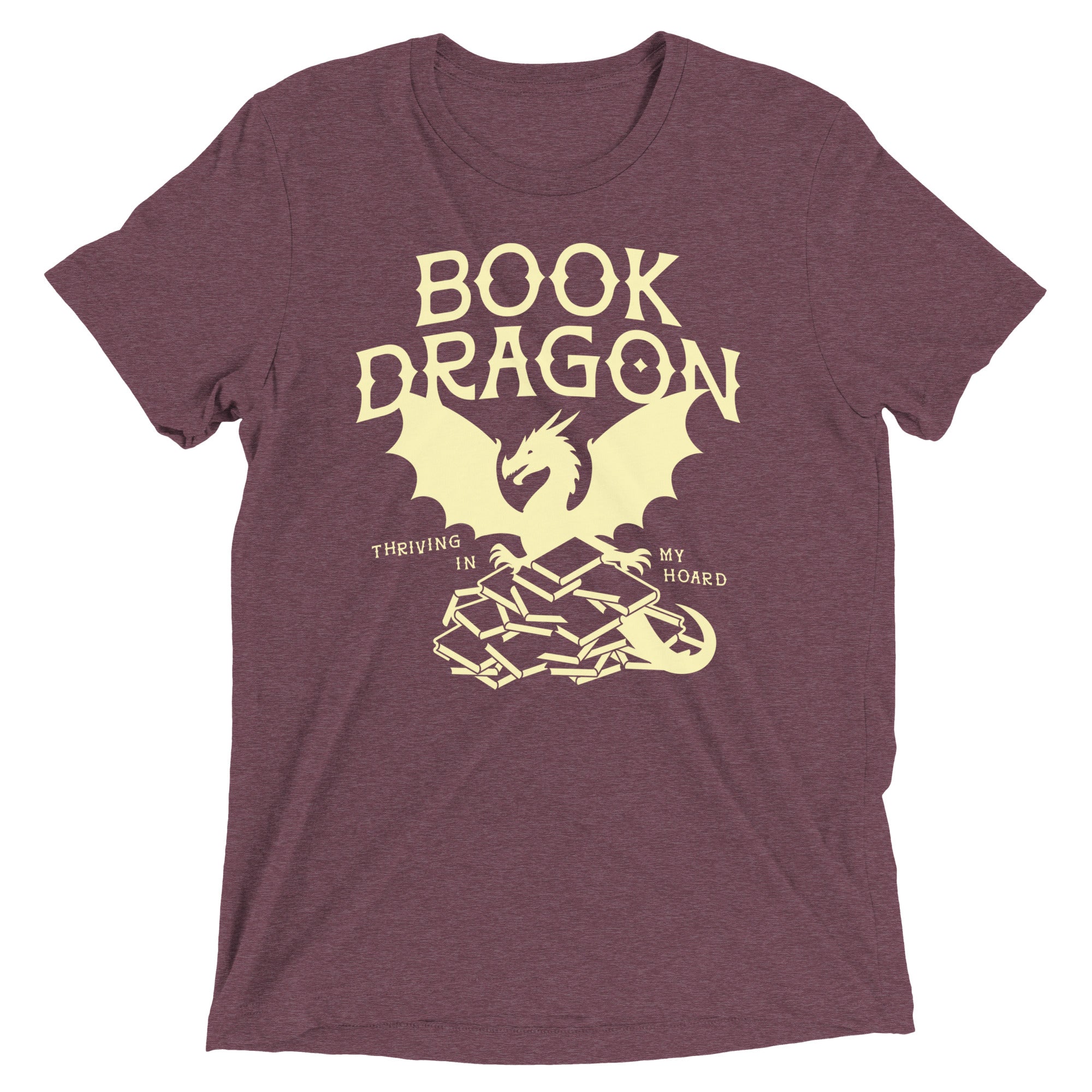 Book Dragon Thriving In My Hoard Men's Tri-Blend Tee