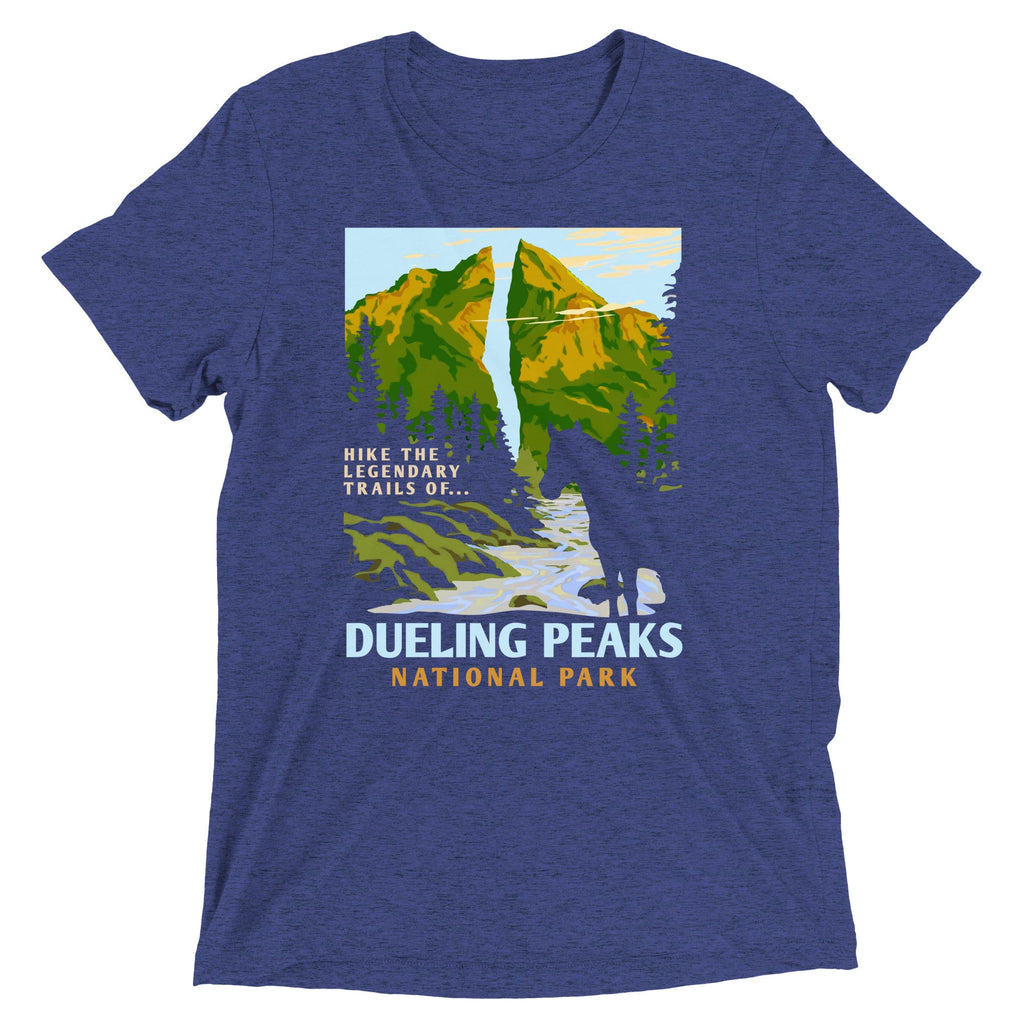 Dueling Peaks National Park Men's Tri-Blend Tee
