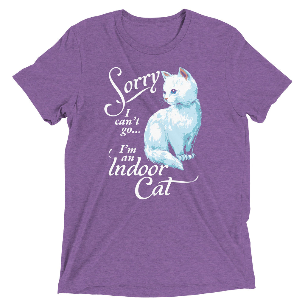Sorry I Can't Go I'm An Indoor Cat Men's Tri-Blend Tee
