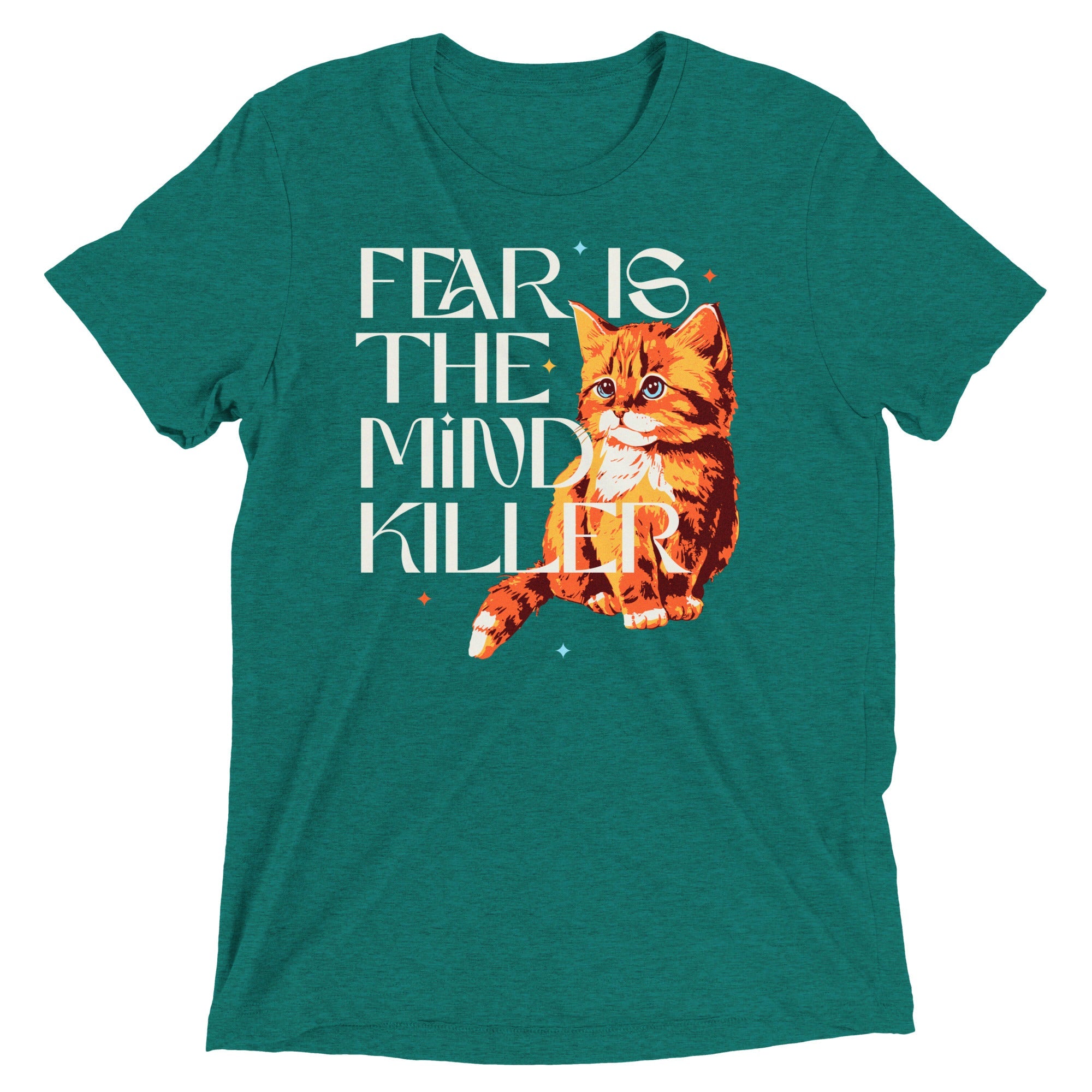 Fear Is The Mind Killer Cat Men's Tri-Blend Tee