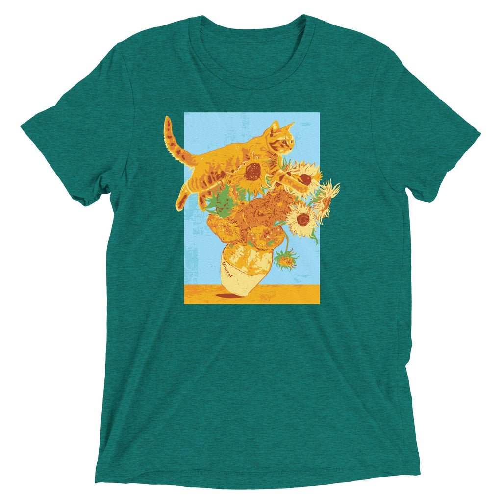 Van Gogh's Cat Men's Tri-Blend Tee