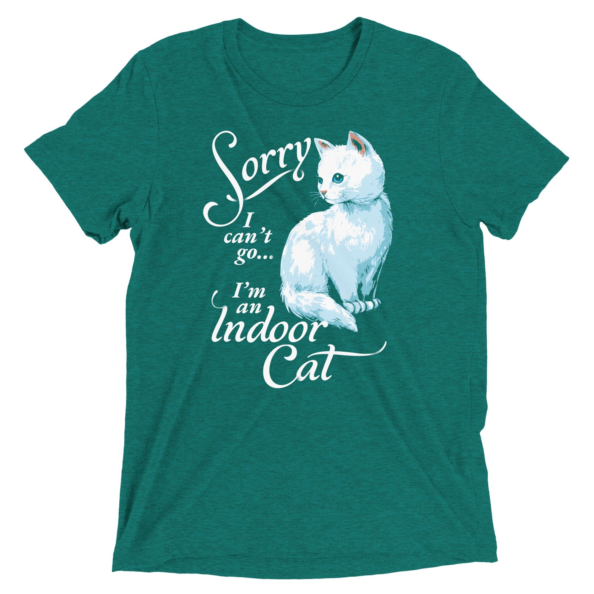Sorry I Can't Go I'm An Indoor Cat Men's Tri-Blend Tee