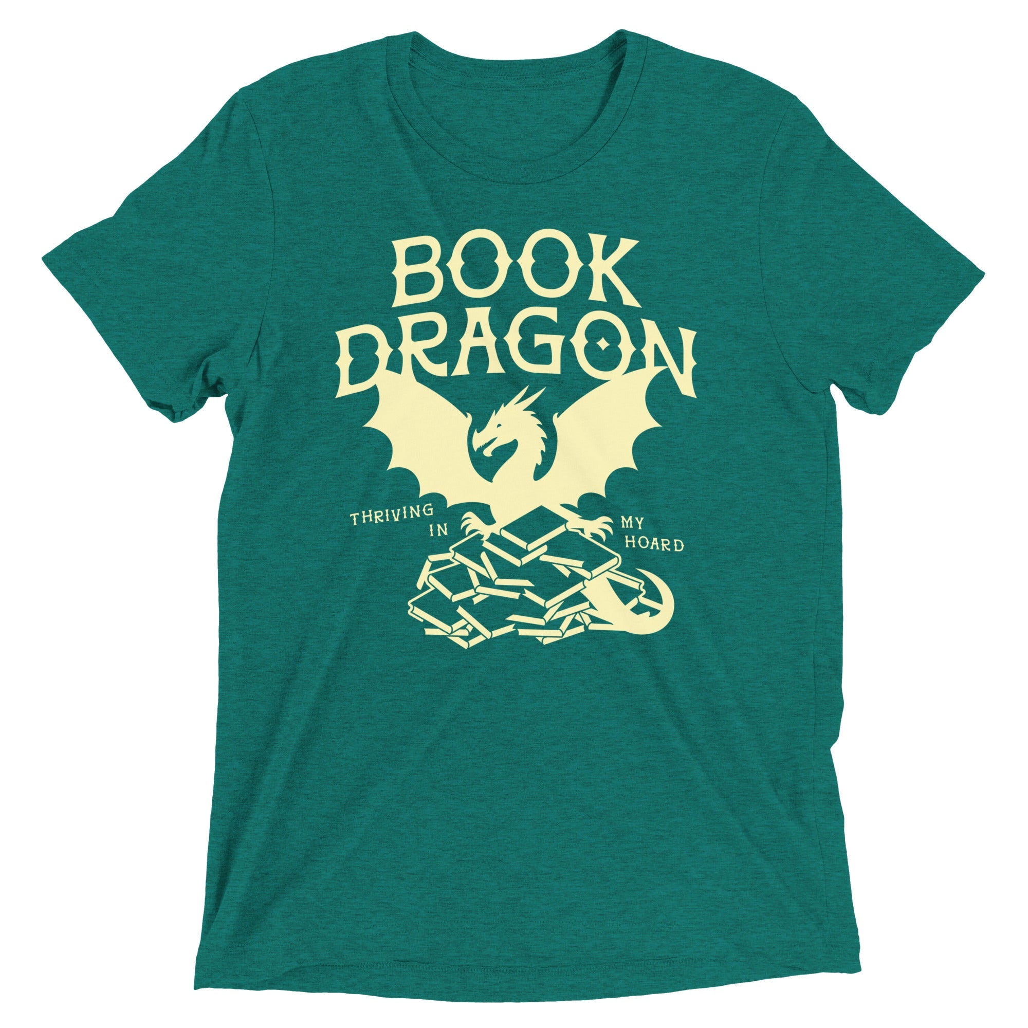 Book Dragon Thriving In My Hoard Men's Tri-Blend Tee