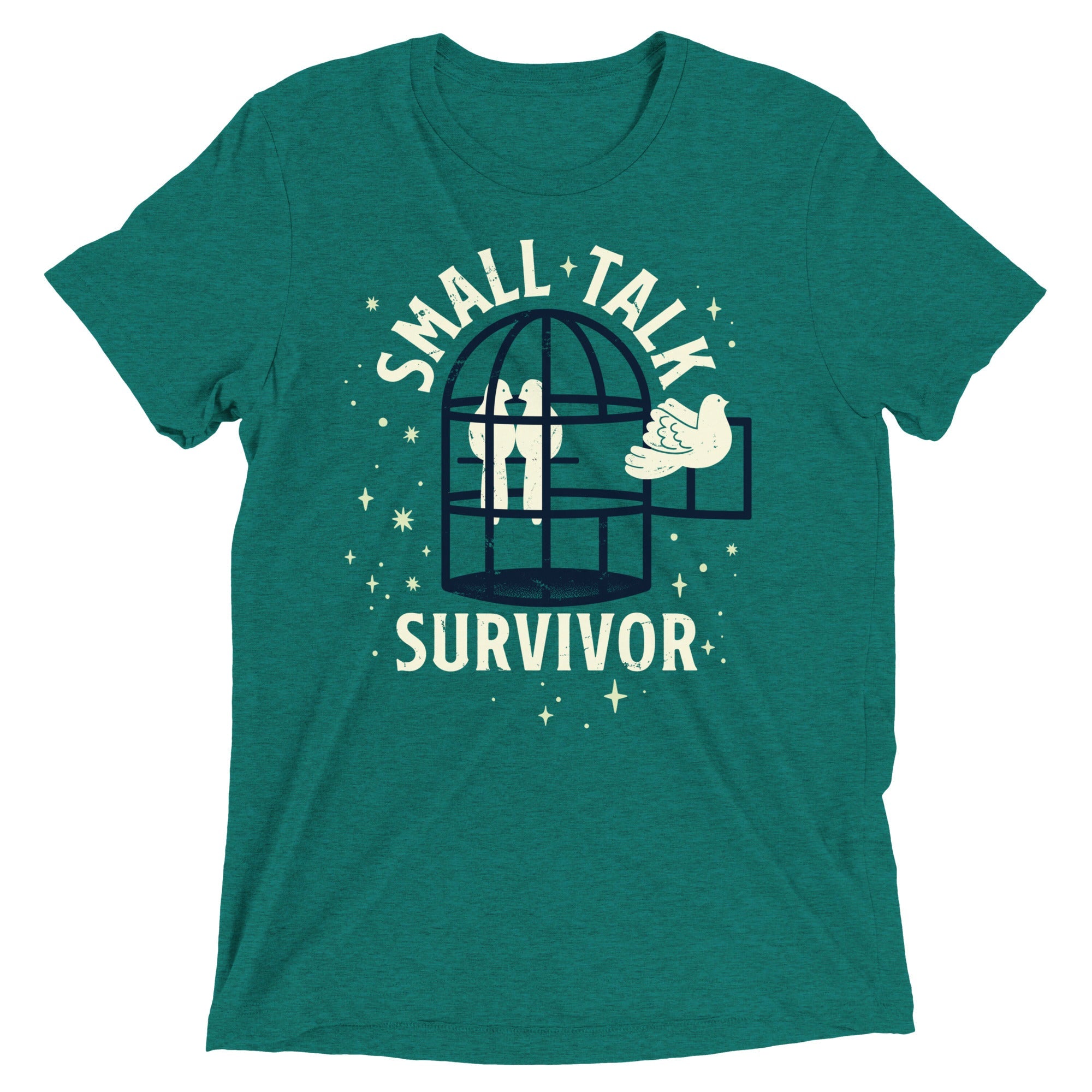 Small Talk Survivor Men's Tri-Blend Tee