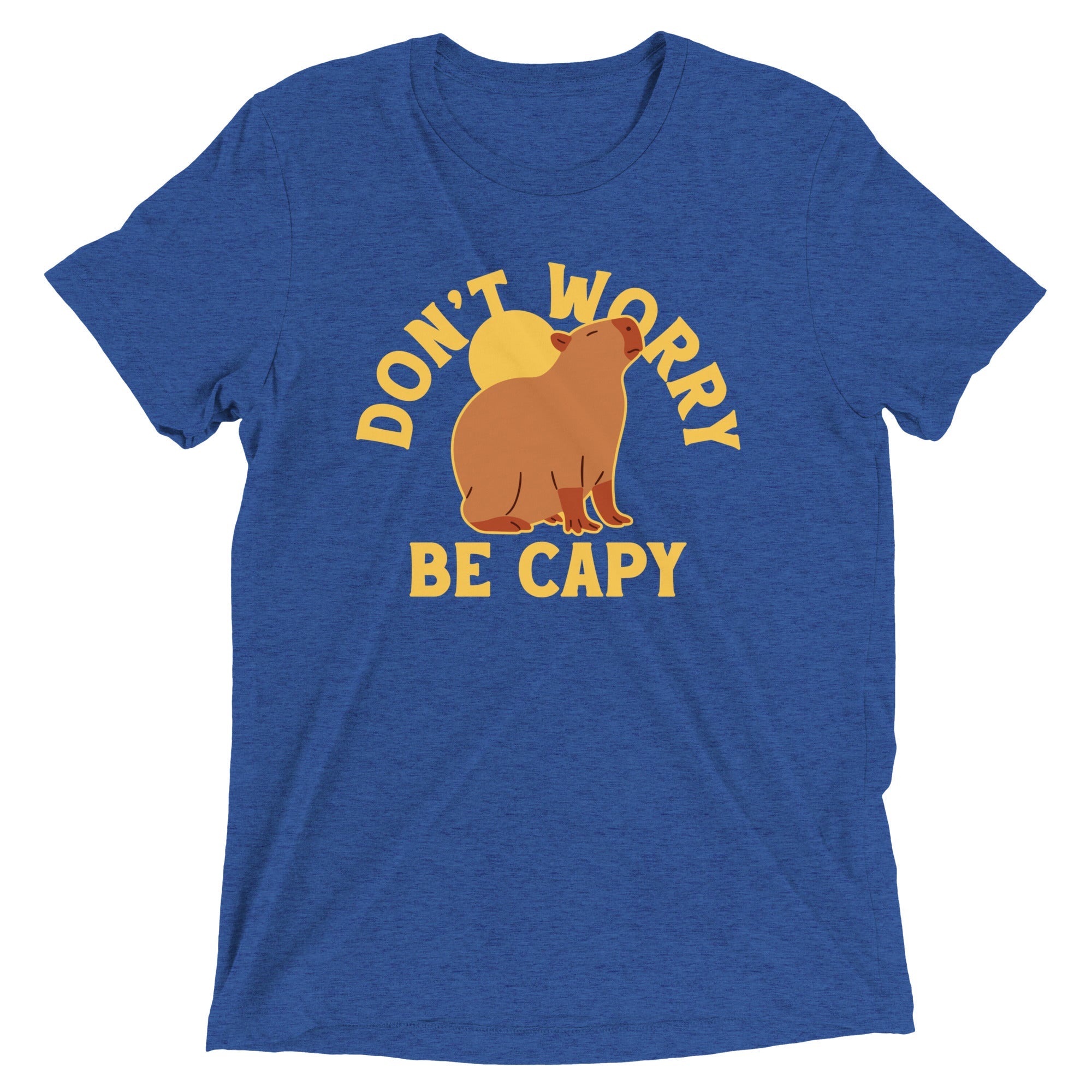 Don't Worry Be Capy Men's Tri-Blend Tee